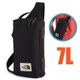 【美國 The North Face】新款 FIELD 6.5L 多功能耐磨單肩側背包.斜背包.隨行提包/3KZS-KS7 黑N