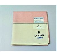LANVIN 粉色白色 手帕 日製 日本帶回