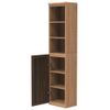 特力屋萊特 組合式書櫃 淺木櫃/淺木層板4入/深木門1入 40x30x174.2cm