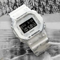 CASIO 卡西歐 G-SHOCK 冬季森林 雪地迷彩手錶 DW-5600GC-7