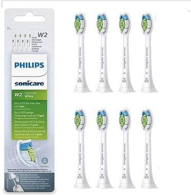 Philips【日本代購】飛利浦 替換刷頭 電動牙刷 8支裝常規尺寸HX6068