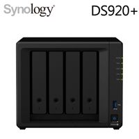 [WD NAS碟(3年保) 1TB*1] Synology DS920+ NAS(4Bay/Intel/4G)
