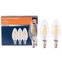 特力屋 金星 LED燈絲燈泡 4.5W 蠟燭型 燈泡色 E14燈座適用 全電壓