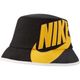 Nike U Nsw Bucket Futura Vntg [DH2077-010] 男女 漁夫帽 休閒 防曬 黑黃