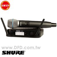 SHURE無線麥克風系統 GLXD4單頻道接收機 含GLXD2手握發射機 + BETA87A手握麥克風 (GLXD24/B87A)