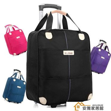 20寸行李包手提旅行包拉桿包女輕便拉包可愛韓版牛津拉桿包旅行袋