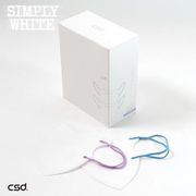 【CSD中衛】雙鋼印醫療口罩-Simply white-ish 3D立體白