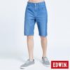 【EDWIN】JERSEYS 透氣寬鬆EJ3迦績短褲-男款(拔淺藍)