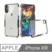 iPhone XR雙色四角防摔邊框TPU軟透明殼手機殼保護殼