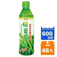 津津 綠蘆筍汁飲料 600ml (24入)x2箱【康鄰超市】