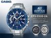 CASIO 卡西歐 手錶專賣店 國隆 EDIFICE EFV-550D-2A 三眼計時賽車男錶 藍X銀色錶面 防水100米 EFV-550D