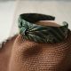 古董領帶改製手工髮箍-KENZO-熱帶雨林-蝴蝶結版