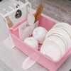 瀝水架 廚房放碗櫃塑料帶蓋瀝水碗架碗筷收納箱放餐具碗筷收納盒碗盤架子