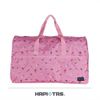 【HAPI+TAS】日本摺疊旅行袋 收納袋 開學袋(H0004-大-粉紅色度假小島 )【威奇包仔通】