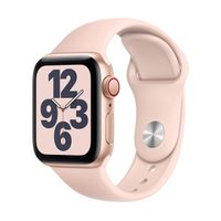 Apple Watch SE LTE, 40mm Gold Aluminium Case with Pink Sand Sport Band (MYEH2TA/A)