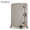 【Bogazy】迷幻森林II 29吋PC鋁框新型力學V槽設計行李箱(香檳金)