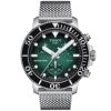 【TISSOT 天梭】水鬼 Seastar 1000 海洋之星300米潛水石英計時手錶-綠/45.5mm(T1204171109100)