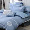 40支精梳棉【牛仔-藍】床包枕套組 床包兩用被套組 床罩組 雙G-8938 台灣製 嫁妝