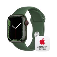 Apple Watch Series 7 GPS + Cellular, 41mm Green Aluminium Case with Clover Sport Band