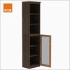 【特力屋】組 -萊特 組合式書櫃 深木櫃/深木層板4入/淺玻門1入 40x30x174.2cm