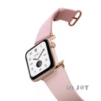 Apple Watch Series 1 2 Series 3 Series4 Series5 Series6 42 / 44mm 經典 知性 真皮錶帶-粉色