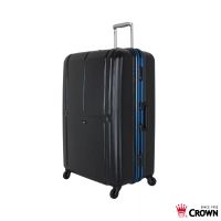 【CROWN 皇冠】彩色鋁框箱 29吋 拉桿箱 (大容量 超輕量 行李箱)29吋黑色深藍框