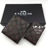 『Marc Jacobs旗艦店』COACH正品實拍美國代購 74993C字LOGO防刮皮革男士短夾 證件夾 鎖匙扣 禮盒