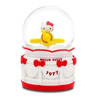 Hello Kitty 遊樂場飛機 水晶球音樂盒