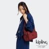 【KIPLING】微醺感胭脂紅多袋實用側背包-GABBIE S