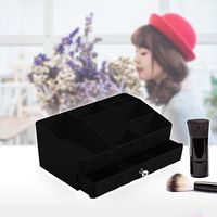 韓式抽屜化妝品收納盒 首飾收納盒 黑色