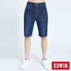 EDWIN 迦績EJ3透氣寬鬆牛仔短褲(石洗綠)-男款