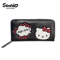 凱蒂貓 刺繡 長夾 皮夾 錢包 Hello Kitty 三麗鷗 Sanrio 日本正版 129847 (5折)