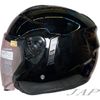 M2R FR-1 FR1 素色 亮黑 內置遮陽鏡片 3/4 半罩安全帽