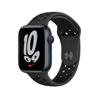 【現貨】Apple Watch S7 GPS 45mm 午夜鋁金屬-Anthracite 黑色 Nike 運動型錶帶