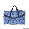 HAPITAS H0004 日本摺疊旅行袋(大)-392 藍色塗鴉花朵