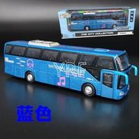 玩具模型車 5開門合金雙層巴士模型仿真旅游大巴車公交車客車兒童玩具車