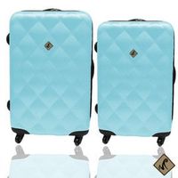 Miyoko菱格紋系列輕硬殼行李箱旅行箱登機箱兩件組28+24吋