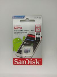 SanDisk快閃記憶卡 Ultra microSD UHS-I Card 64GB 80MB/s