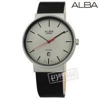 ALBA / VJ42-X269Z.AS9H45X1 / 藍寶石水晶玻璃 日期 日本機芯 真皮手錶 灰x黑 43mm