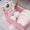 瀝水架廚房放碗櫃塑料帶蓋瀝水碗架碗筷收納箱放餐具碗筷收納盒碗盤架子
