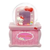 Hello Kitty 梳妝檯相框 水晶球音樂盒