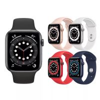 Apple Watch Series 6 (GPS) 44mm鋁金屬錶殼搭配運動型錶帶紅+紅
