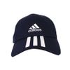 ADIDAS 帽 BBALL CAP COT 三線休閒運動帽 深藍 - GE0750
