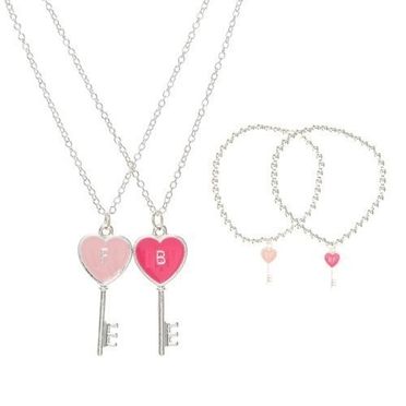 Claire's Girl's Best Friends clave Medallón Collares 