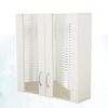 雙鏡面雙門防水塑鋼浴櫃/置物櫃(白色1入)