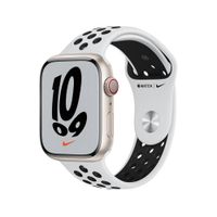 Apple Watch S7 LTE 45mm 星光鋁金屬-Pure Platinum 黑色 Nike 運動型錶帶【預約賣場】