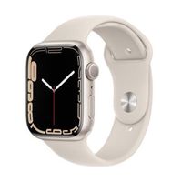 Apple Watch S7 GPS，45mm 星光色鋁金屬錶殼 搭星光色運動錶帶 _ 台灣公司貨 + 贈